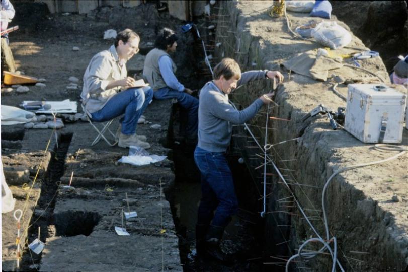 Gary and Tony Davis at profile, Yoichi, Hokkaido 1986